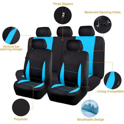 Auto Sitzbezüge Set Mintblau Schwarz Universal