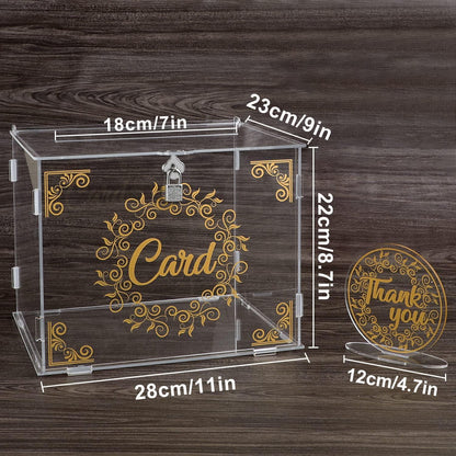 Hochzeit Kartenbox Acryl Geld Box Briefbox Schloss Jubiläum