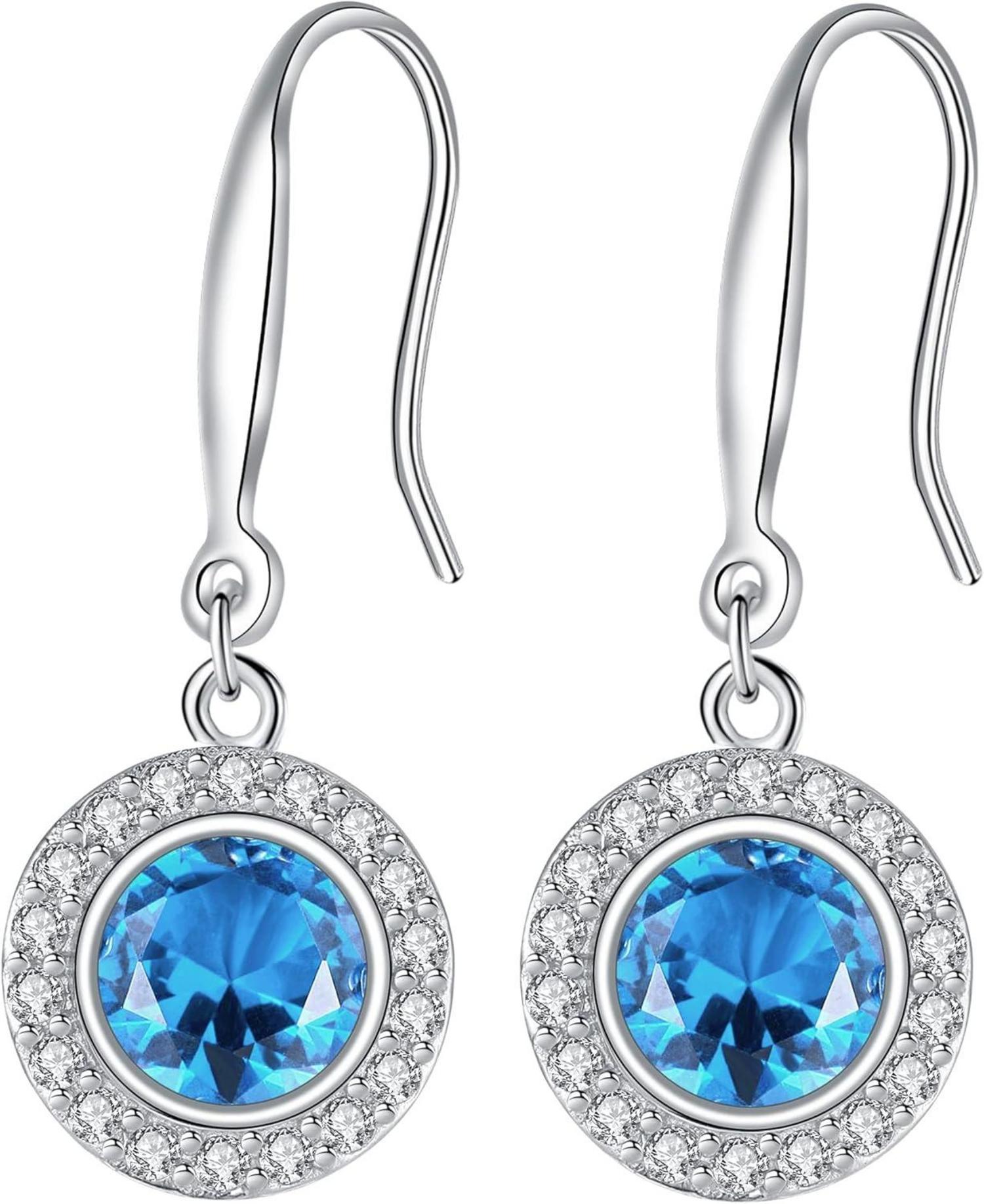 Hängende Ohrringe 925 Sterling Silber Ohrhänger 5A Zirkonia