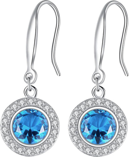 Hängende Ohrringe 925 Sterling Silber Ohrhänger 5A Zirkonia