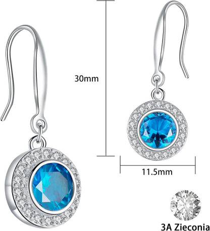Ohrringe Hängend 925 Sterling Silber Ohrhänger 5A Zirkonia Damen