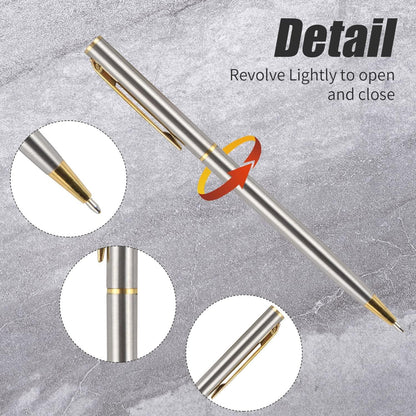 4 Stück Metall Kugelschreiber schwarze Tinte Geschenkset