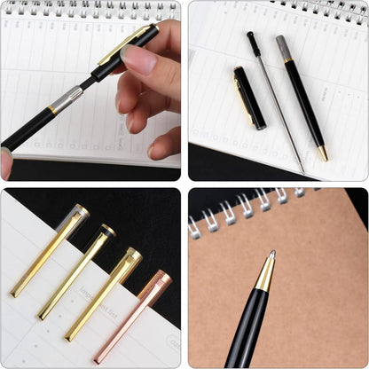 4 Stück Metall Kugelschreiber Dual Heads Rotation Büro Hotelbedarf