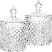 2er Set süße Bonbongläser 300ml transparent mit Deckel