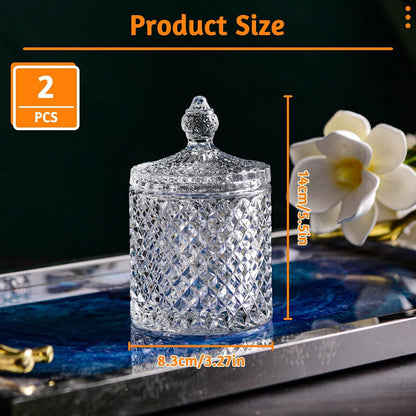 Süßigkeiten Glas Dose 2er Set 300ml mit DeckelTransparente