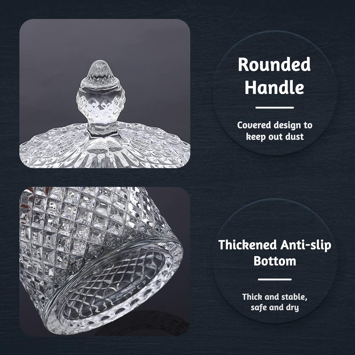 2er Set süße Bonbongläser 300ml transparent mit Deckel