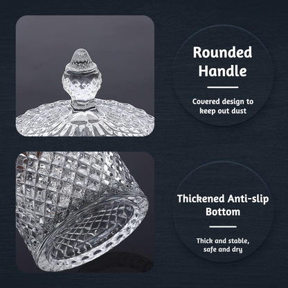 2er Set süße Bonbongläser 300ml transparent mit Deckel