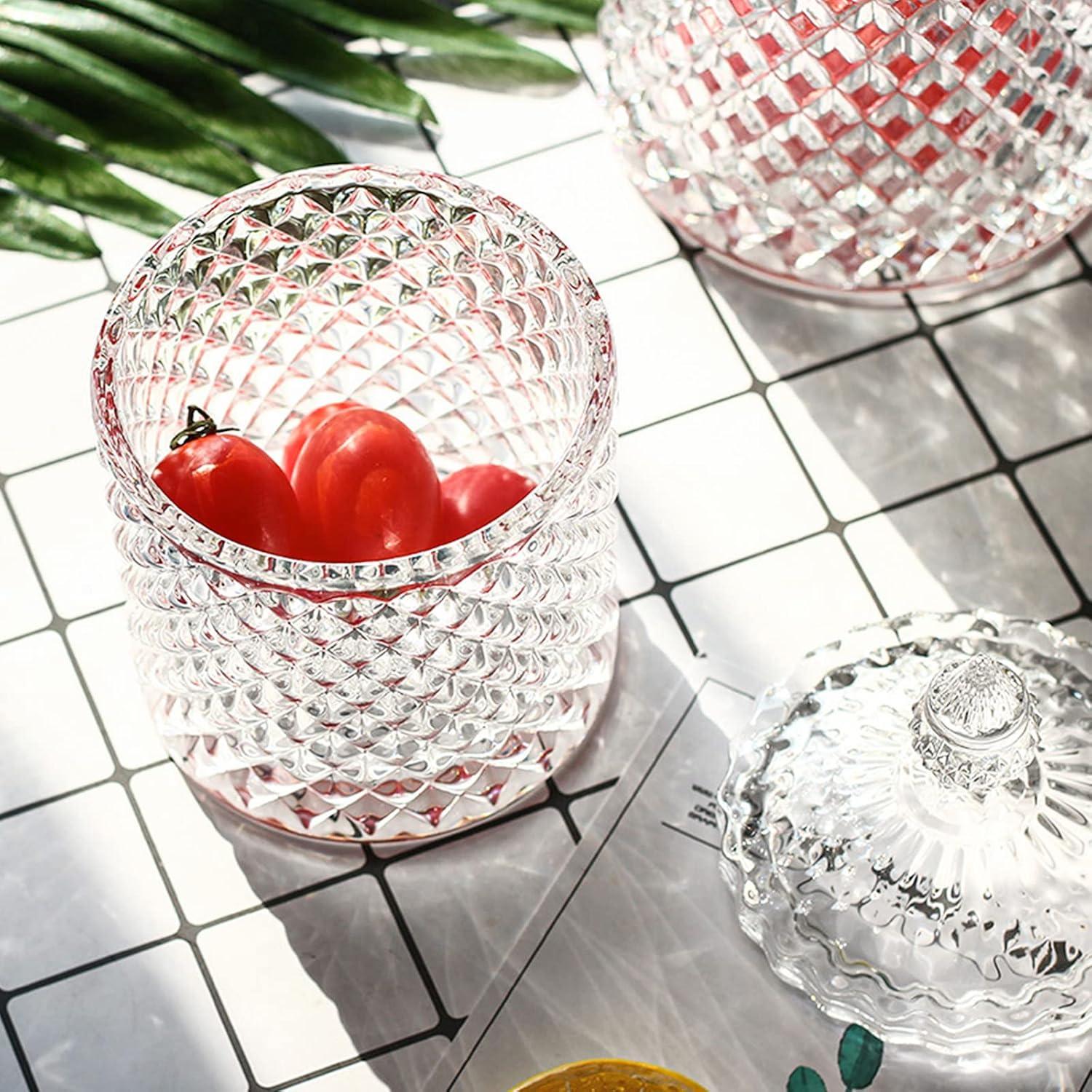 2er Set Süßigkeiten Glasdose mit Deckel 300ml - Transparente