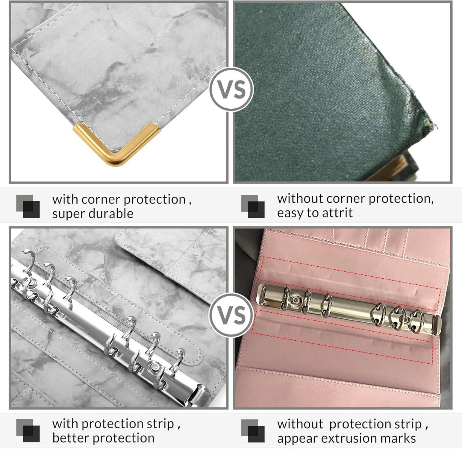 Budget Planner A6 Geldumschläge Umschlagmethode Ringbuch Binder Folien, grau