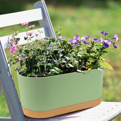 Fensterboxen 2er Set, 40cm, Selbstbewässernd, Grün