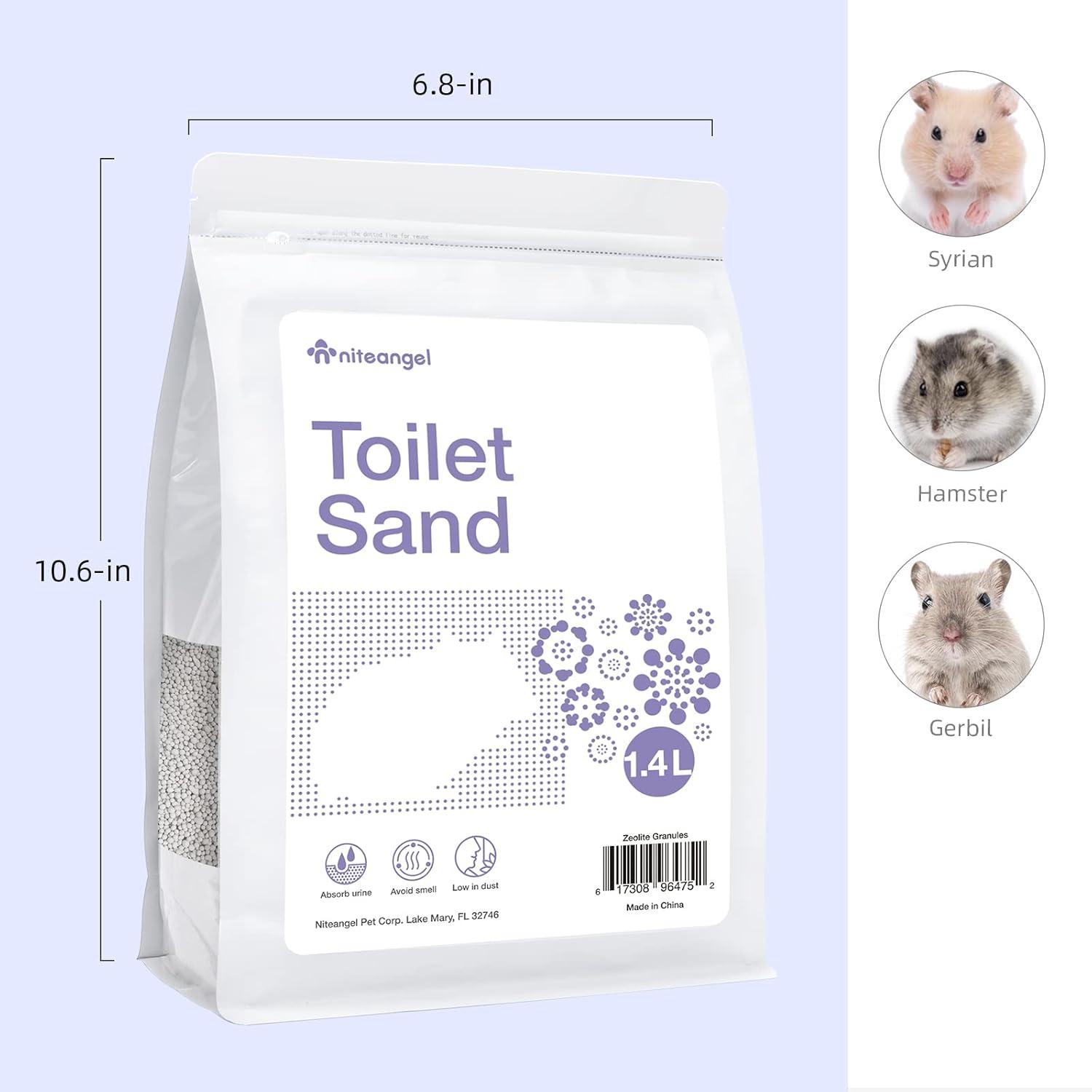 Niteangel Hamster Sandbad Training Streu 1,4L x 2 - Lila