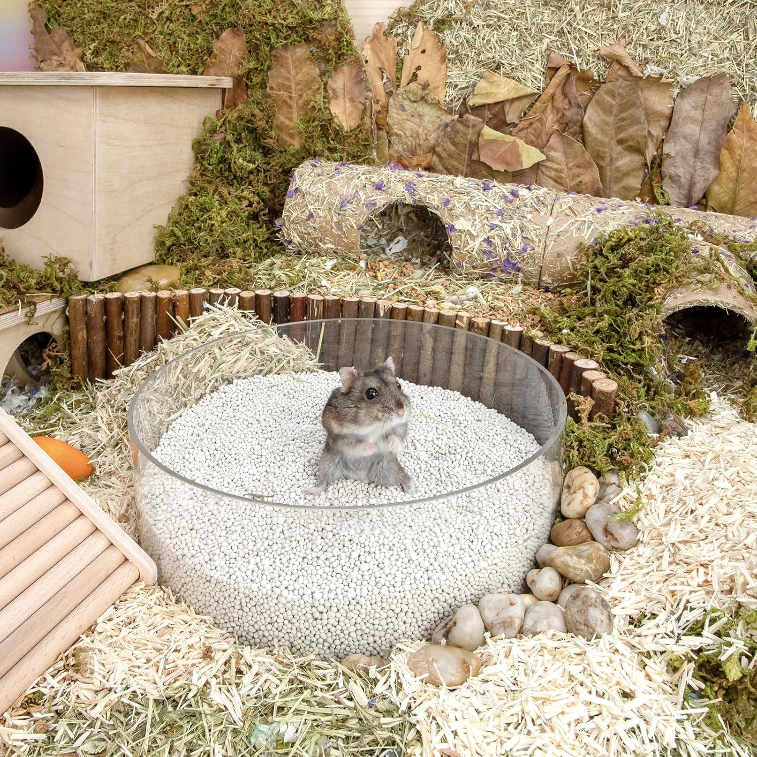 Hamster Sandbad Training für kleine Nager 1,4L x 2 - Lila Label