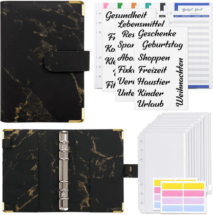 KONVINIT A6 Budget Binder Set mit Geldumschlägen und Budgetbogen