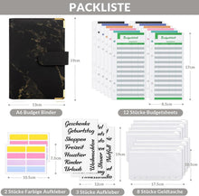 KONVINIT A6 Budget Binder Set mit Geldumschlägen und