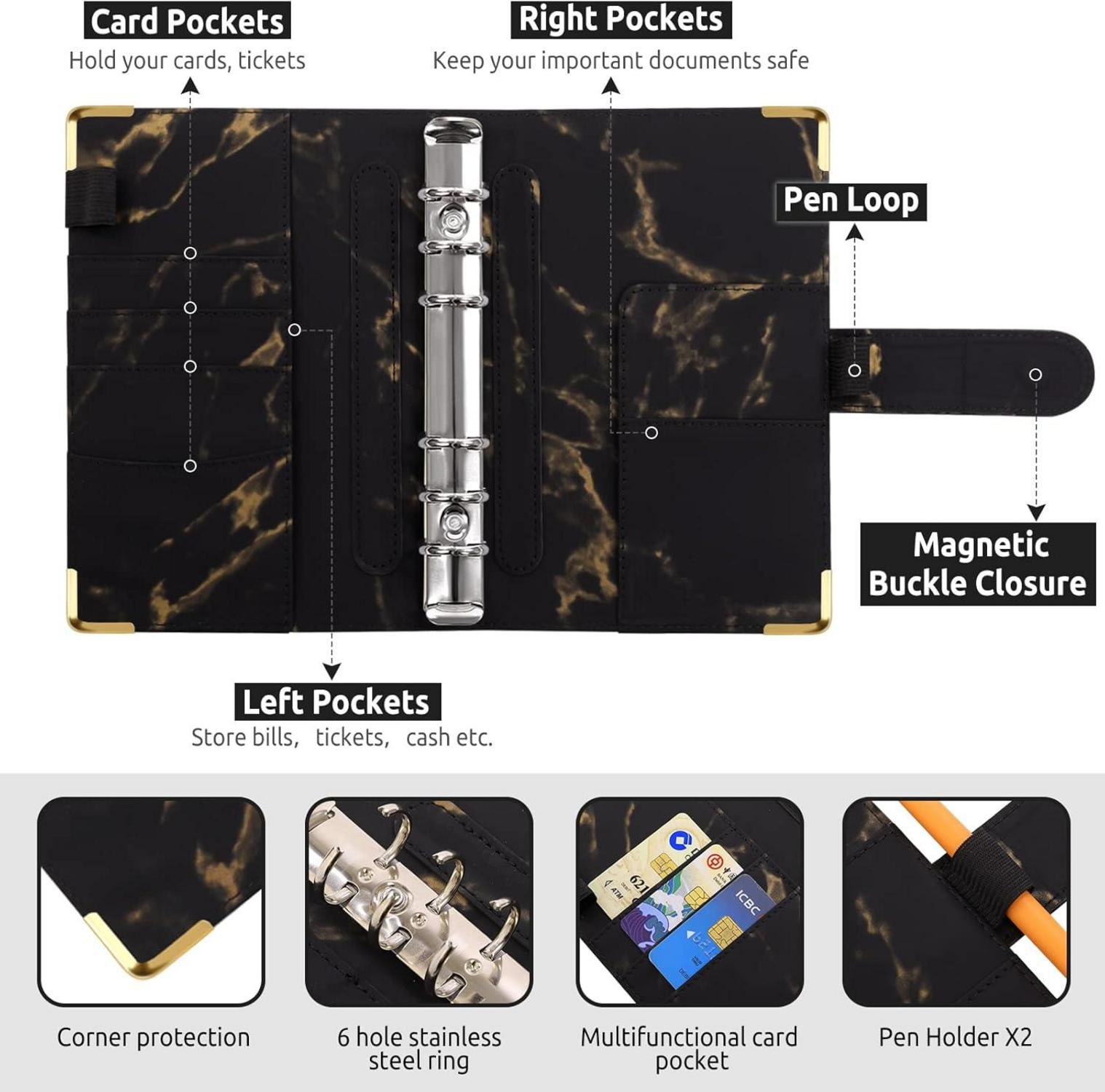 KONVINIT A6 Budget Binder Set mit Geldumschlägen und Budgetbogen