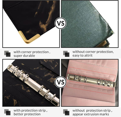 Budget Binder Set A6 Geldumschläge Kategorie-Label Schwarz