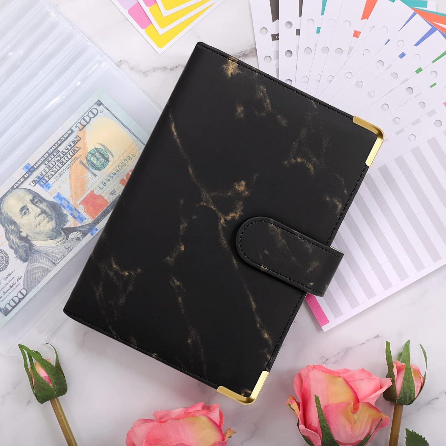 Budget Binder Set A6 Geldumschläge Kategorie-Label Schwarz
