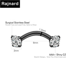 10 Stück Augenbrauenpiercing Rook Piercing 16G