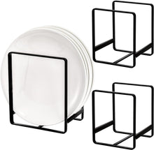 Metall-Tellerorganizer Schwarz 3er Set für Küche & Schrank