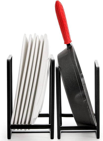 ZOOFOX 3 Stück Metall Teller Organizer für Schrank Küche