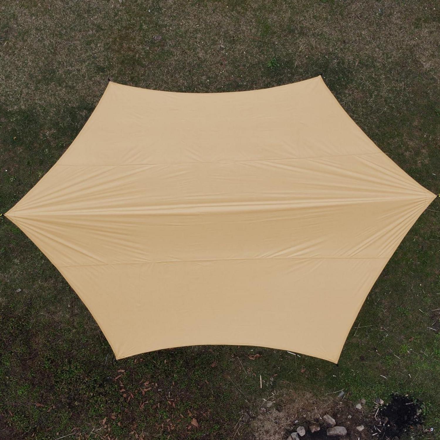 Großes Camping Tarp Zelt 4,5x4,5m Ultraleicht Wasserdicht