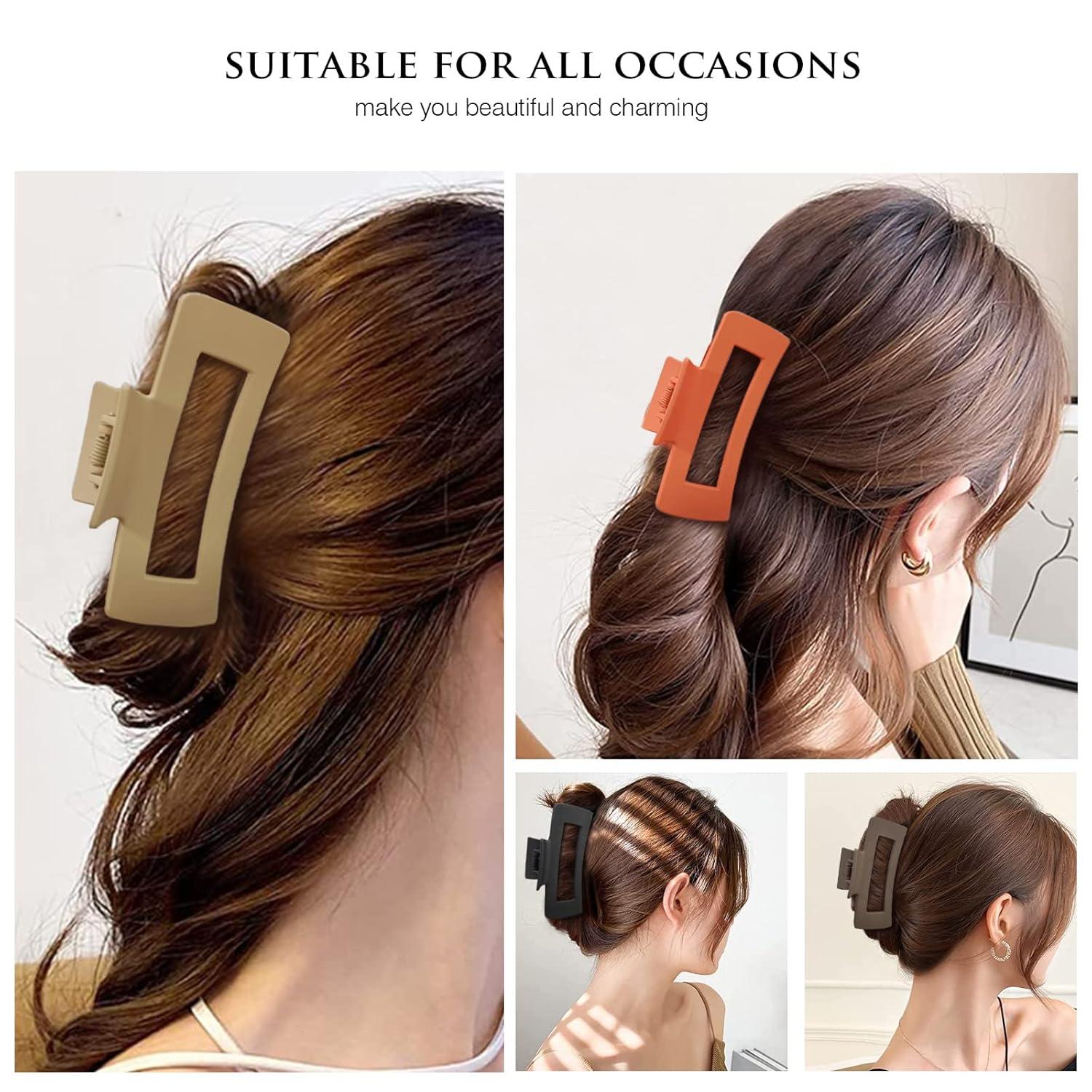 Große Haarspangen Set 6 Stück Damen Hair Clips Rutschfest