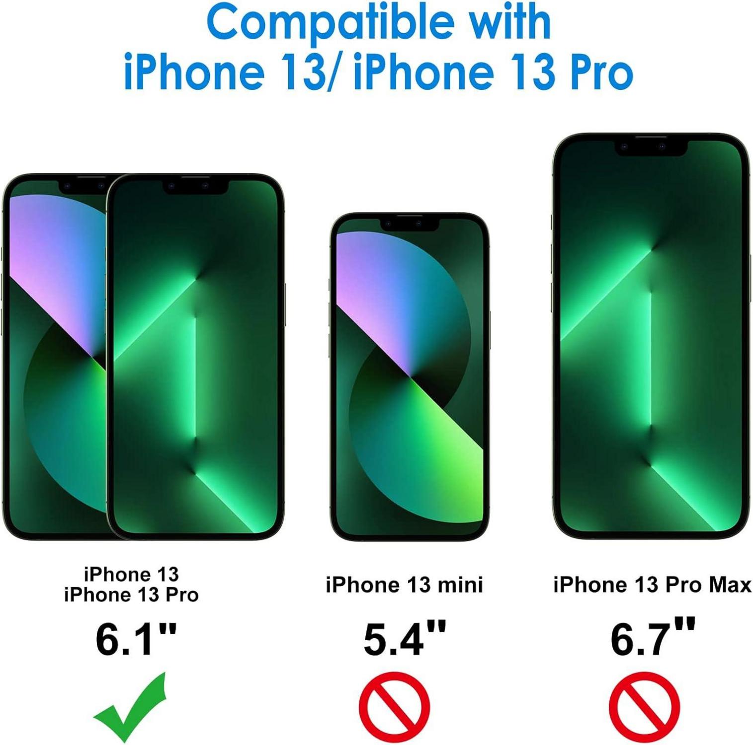 iPhone 13/13 Pro 6,1 Zoll Schutzfolie Panzer Glas 2er Set