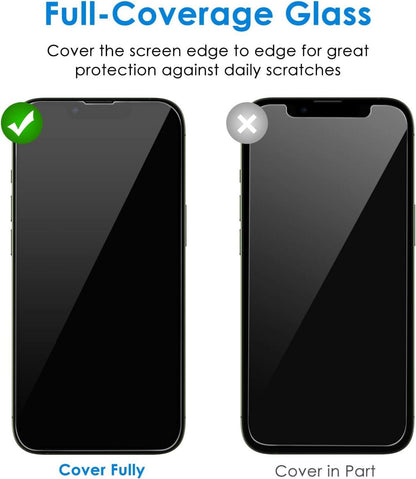 iPhone 13/13 Pro 6,1 Zoll Displayschutzfolie Panzer Glas 2 Stück