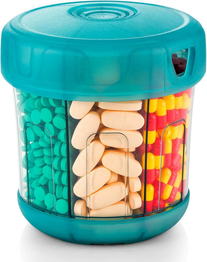 Extra Großer Pillendose Tabletten Organizer 7 Tage Fächer Blau