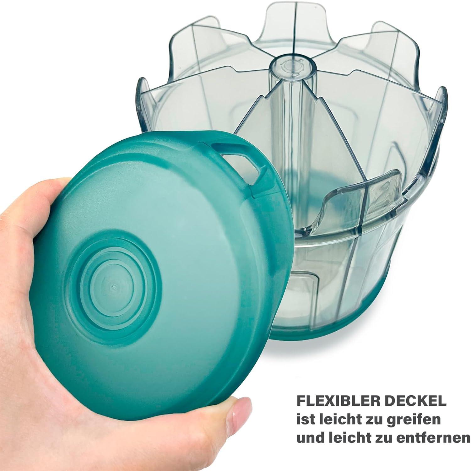 Extra Große Pillendose mit 7 TPU Fächern, Tablettenbox für Monat Organizer