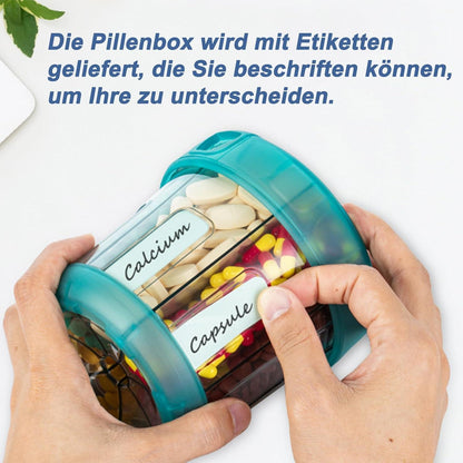 Extra Großer Pillendose Tablettenbox 7 Tage Organizer Aufbewahrung