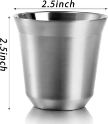 Espressotasse Edelstahl 80 ml doppelwandig hitzebeständig