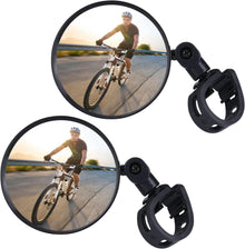 Fahrradspiegel 2 Stück 360° Drehbar Konvexspiegel Rückspiegel 15-35mm
