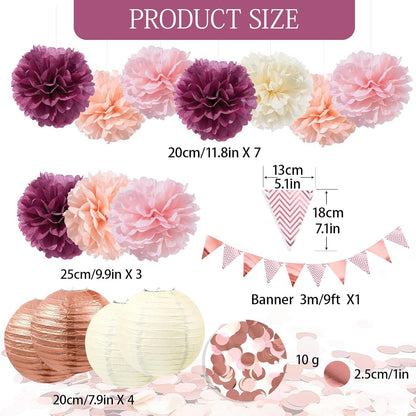 Wächterprinzessin Partydeko Set Rosegold 16-teilig