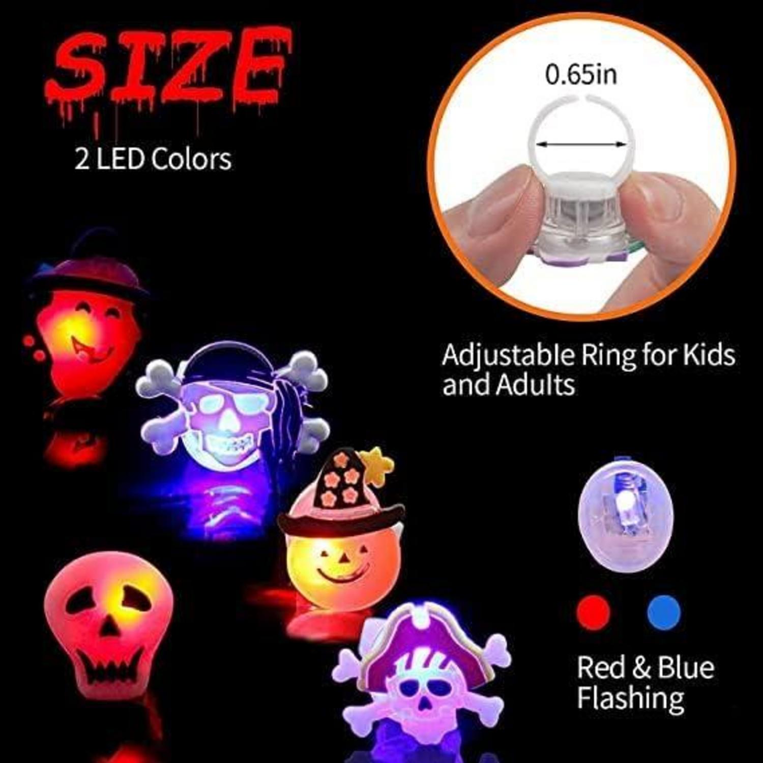 LED Blinkende Ringe für Kinder Halloween Party 50 Stück