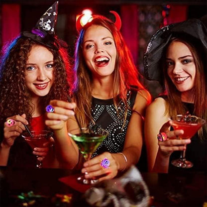50 Stück LED Blinkende Finger Ringe Halloween Party Lichtspielzeug