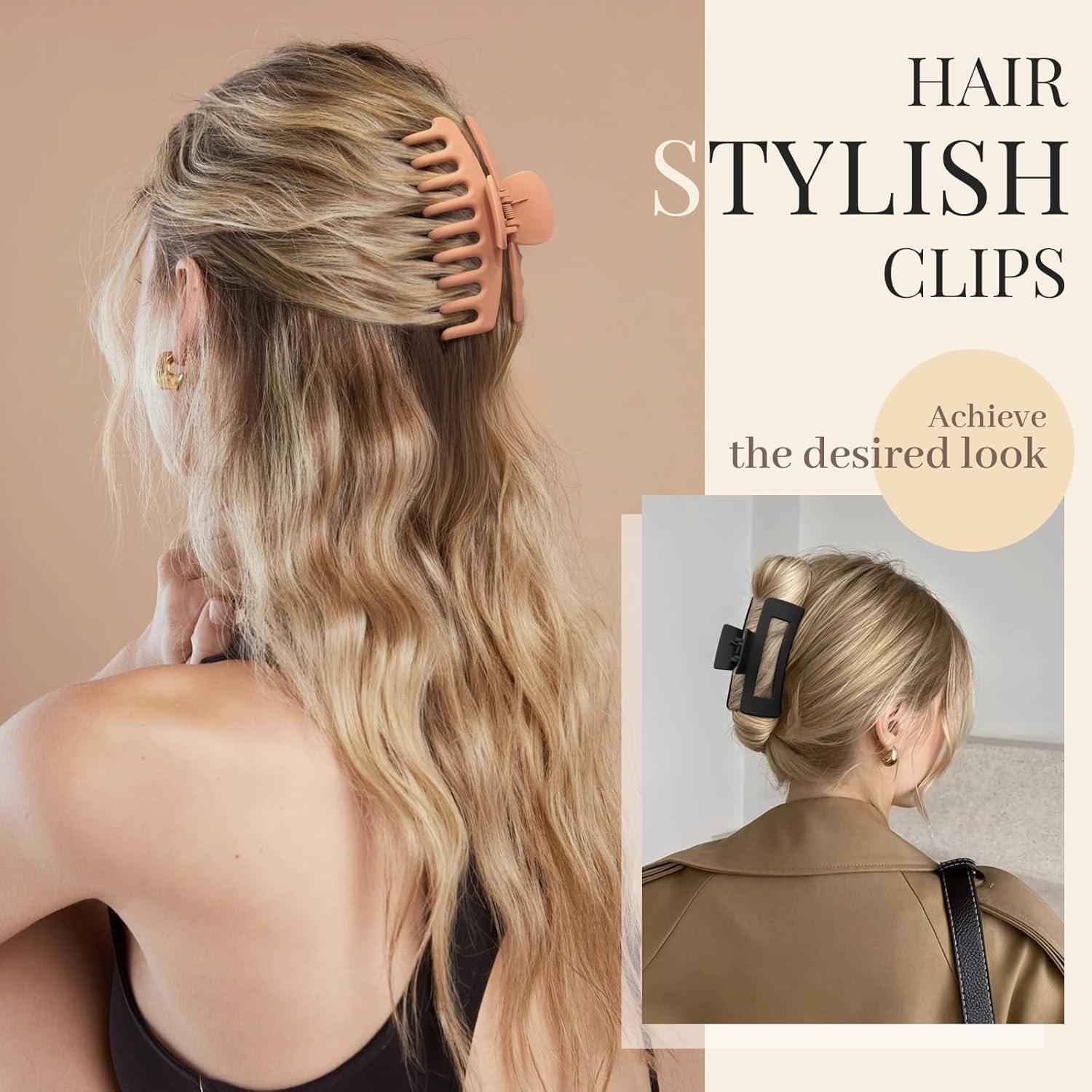 Große Haarklammer Haarspangen Damen Rutschfestes Haarstyling Zubehör