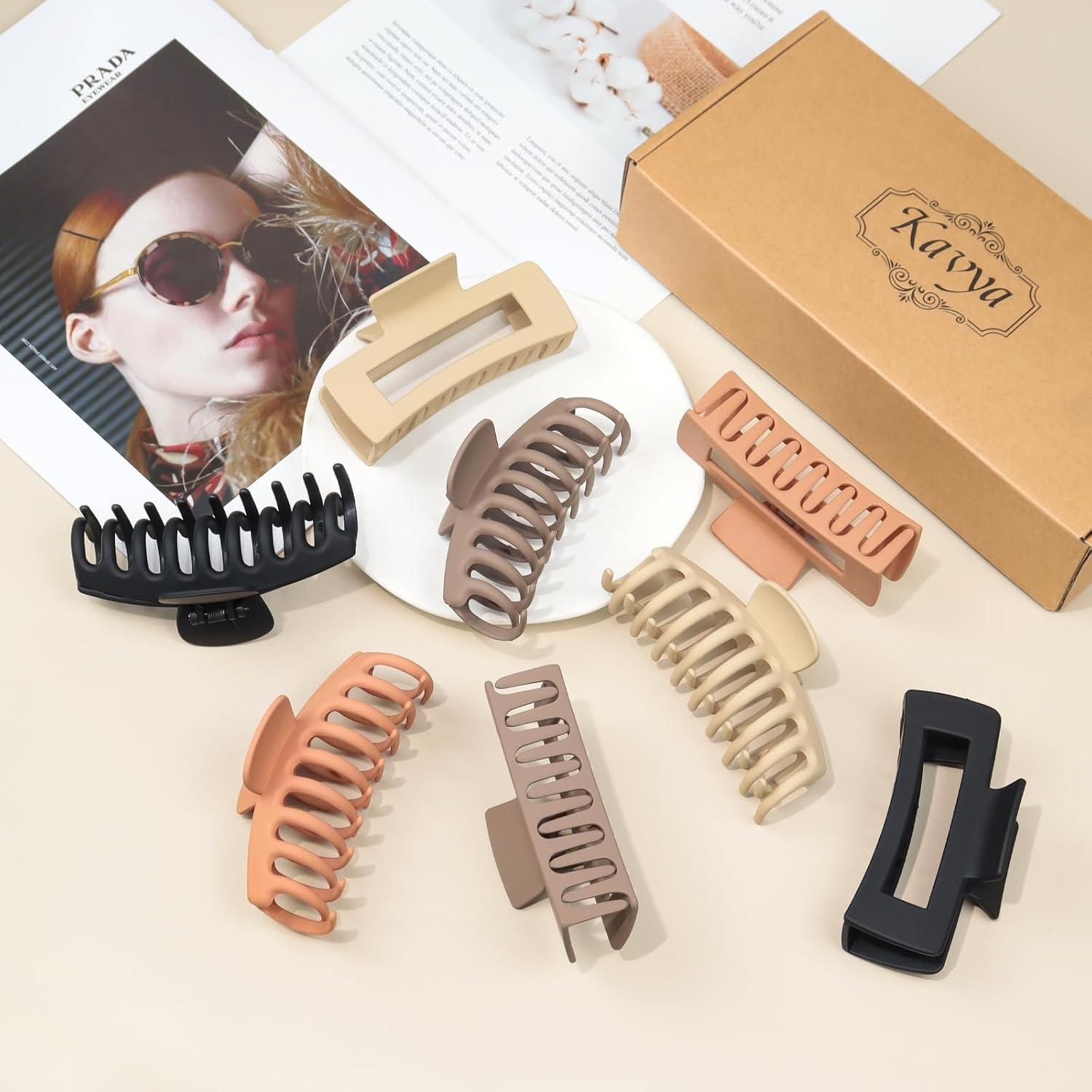 8er Set Große Haarklammer Damen Haarspangen Rutschfestes Haarstyling Zubehör