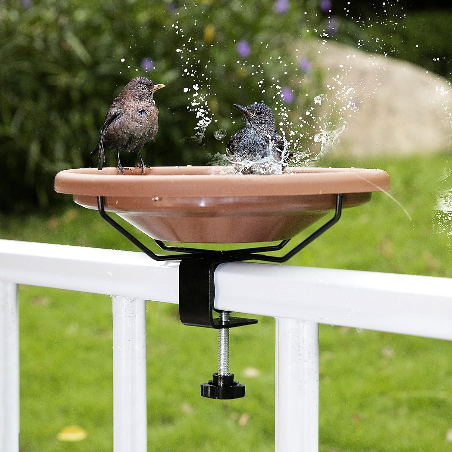 Vogeltränke Edelstahl Balkon Garten Modern 30 cm Frostsicher