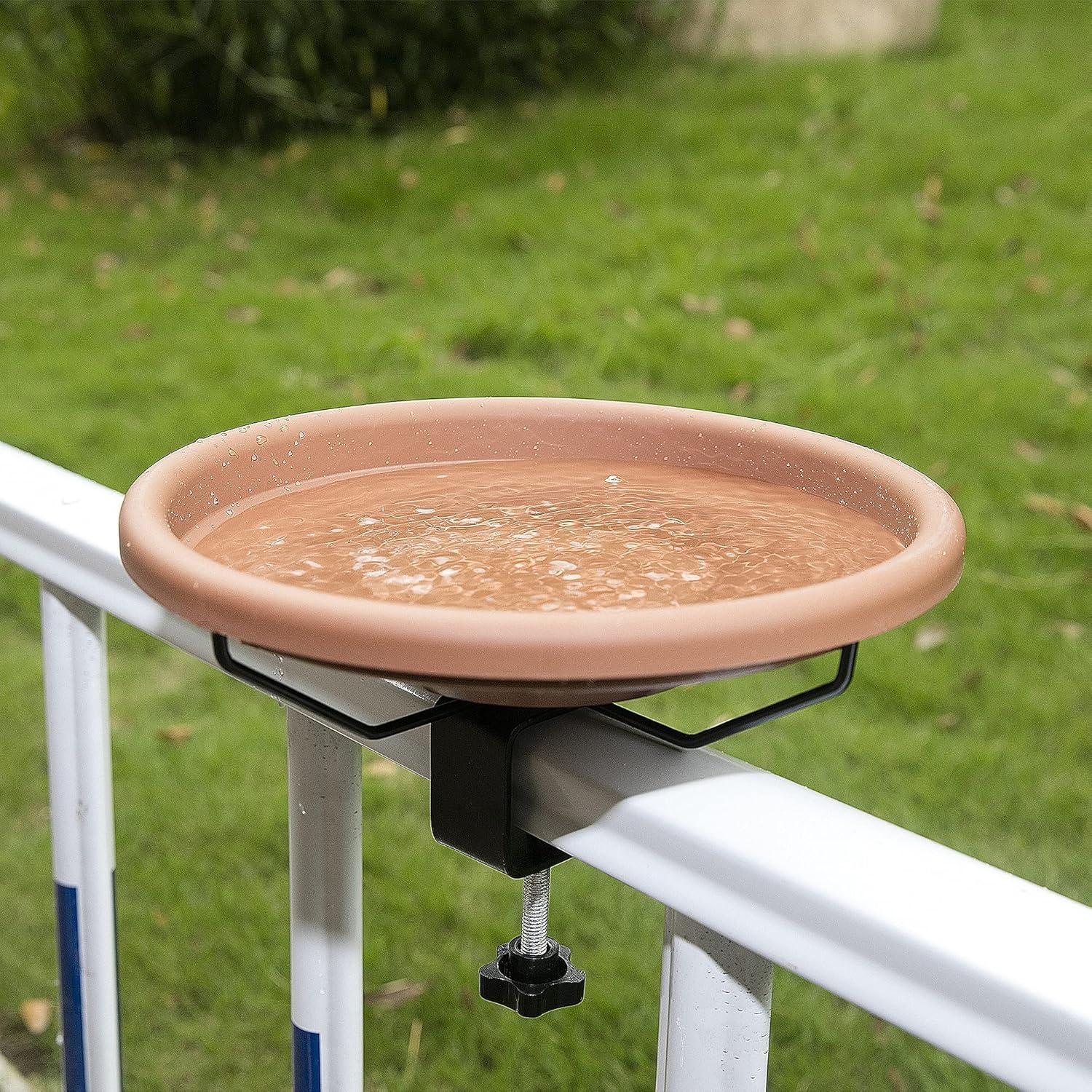 Vogeltränke Edelstahl Frostsicher Garten Balkon Vögel 30cm Hängend