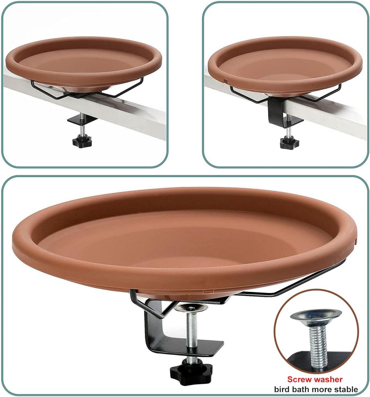 Vogeltränke Balkon Groß Rostfrei Winterfest Modern ∅ 30 cm Hängend