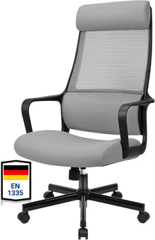 Ergonomischer Bürostuhl Drehstuhl mit Wippfunktion Grau