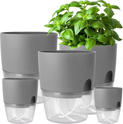 Selbstbewässernder Kräutertopf Set für die Küche, 5er Pack