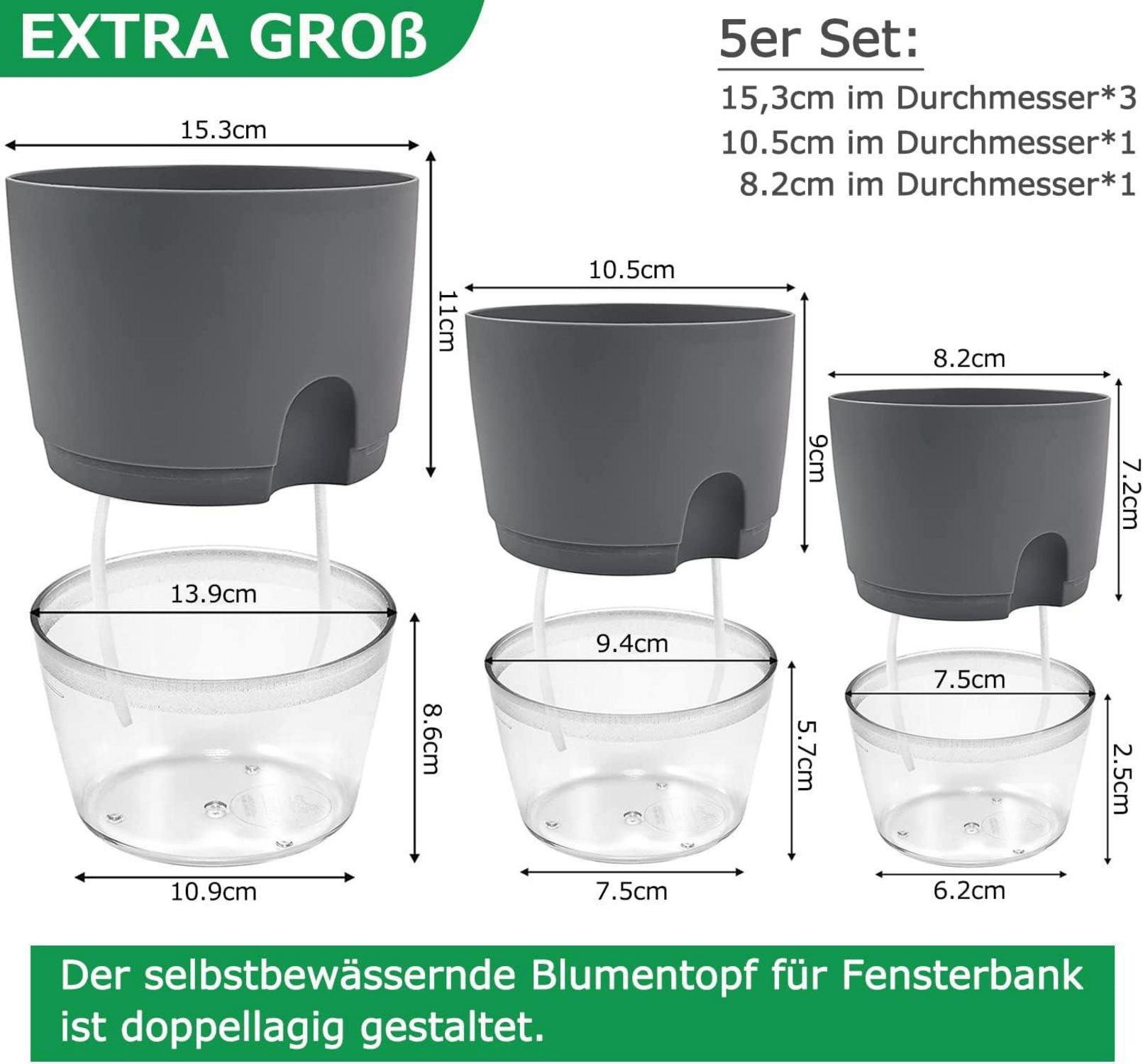 iDattel Selbstbewässernder Kräutertopf Küchen-Set