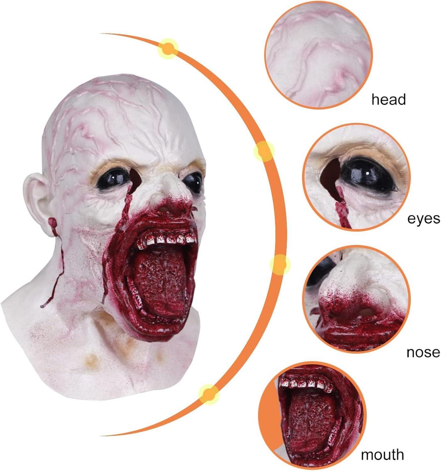 Vampir Latex Maske Halloween Walking Dead Horror Cosplay Party Kostüm