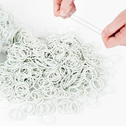 Elastische weiße Haargummis Baby Mädchen Kinder 1000