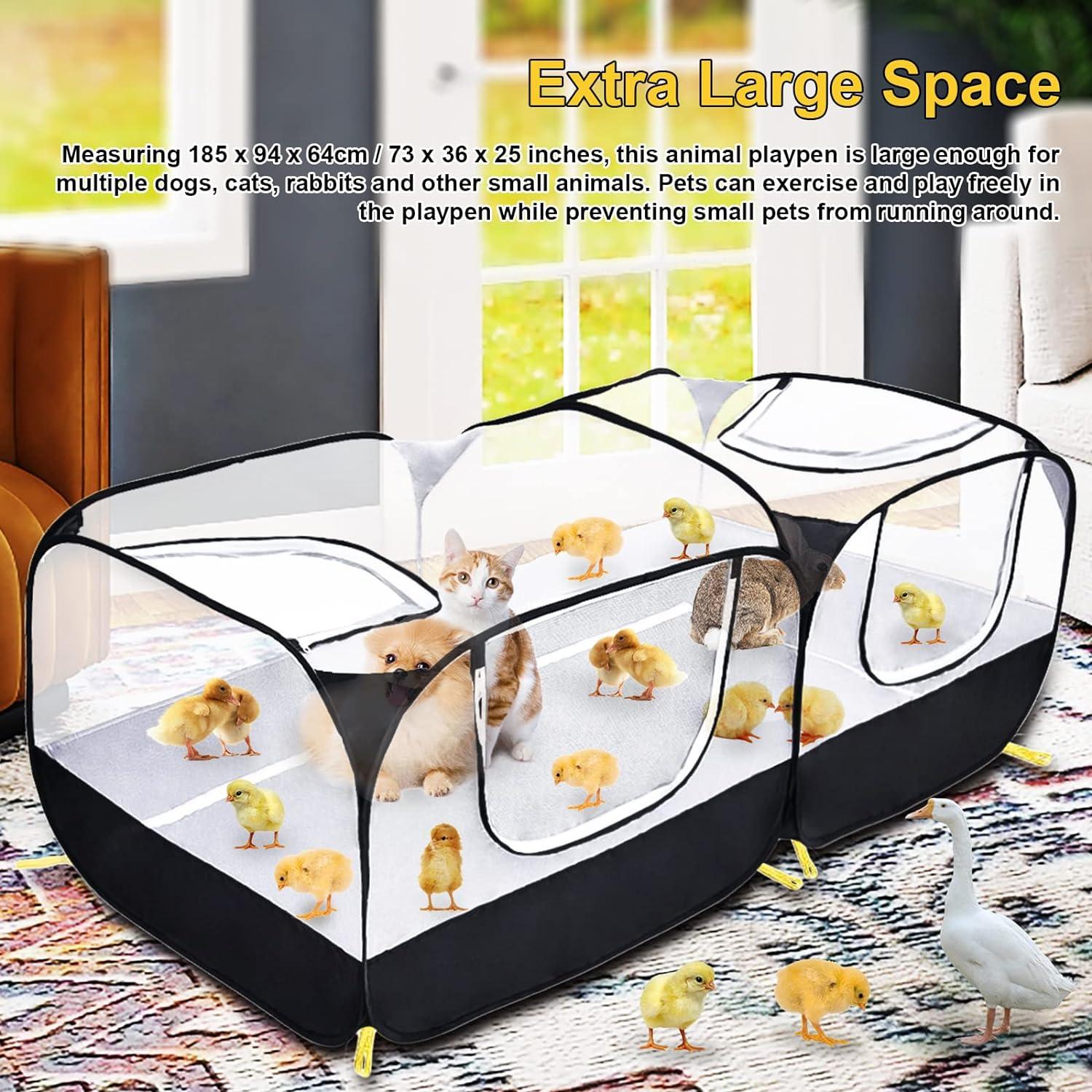 Tierlaufstall Hühnerstall Groß Outdoor Pop-up für Kleintiere