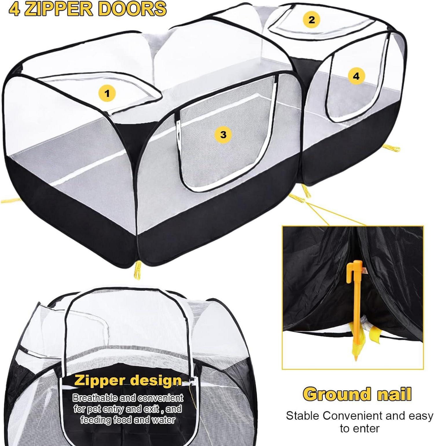 Coolty Kleintier Laufstall Pop-up Hühnerstall Welpen Kätzchen Kaninchen Enten