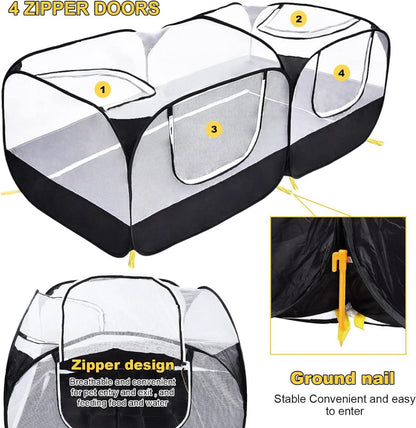 Coolty Kleintier Laufstall Pop-up Hühnerstall Welpen Kätzchen Kaninchen Enten