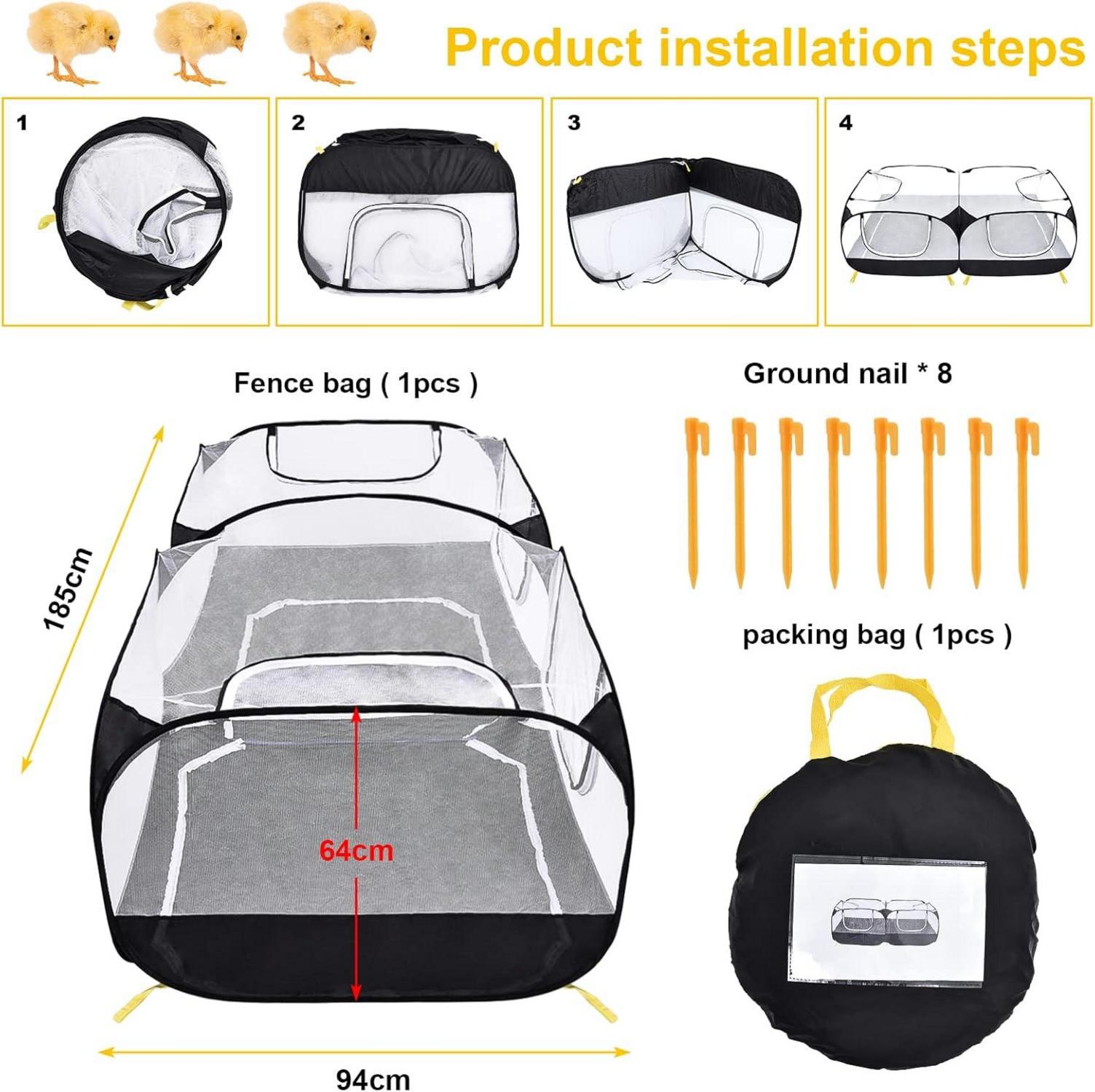 Coolty Haustier Laufstall Pop-up für Kleintiere/Laufgitter Groß Outdoor Hof